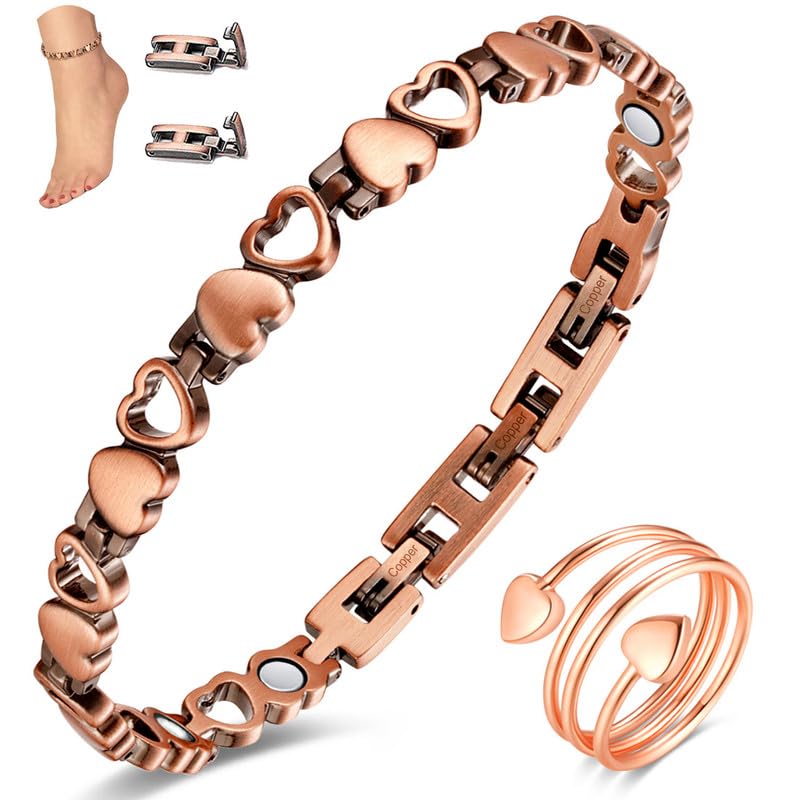 Cigmag Copper Anklet for Women Ultra Magnets - Magnetic Ankle 99% Pure Copper Adjustable - with Sizing Tool and Present Box - Image 1