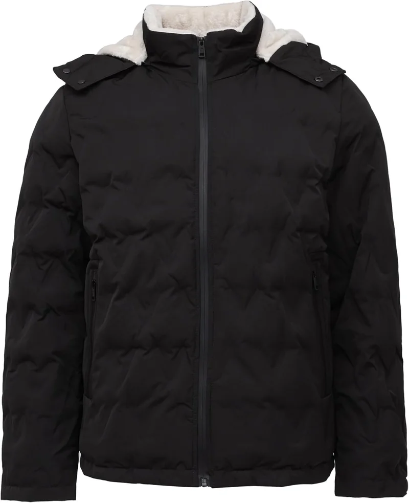 سيدرو CEDRO Puffer Jacket with Fur Lining for Men - Water and Wind Resistant