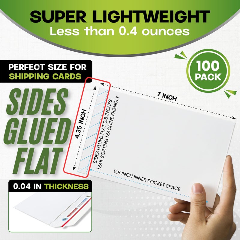 Hobby Armor 100 Pack Shell Mailer Incognito Trading Card Envelopes by Hobby Armor, 7" x 4.35" Trading Card Mailers for Shipping, Perfect Size Shipping Envelope for Mailing Cards in Semi-Rigid Holders & Toploaders - Image 2