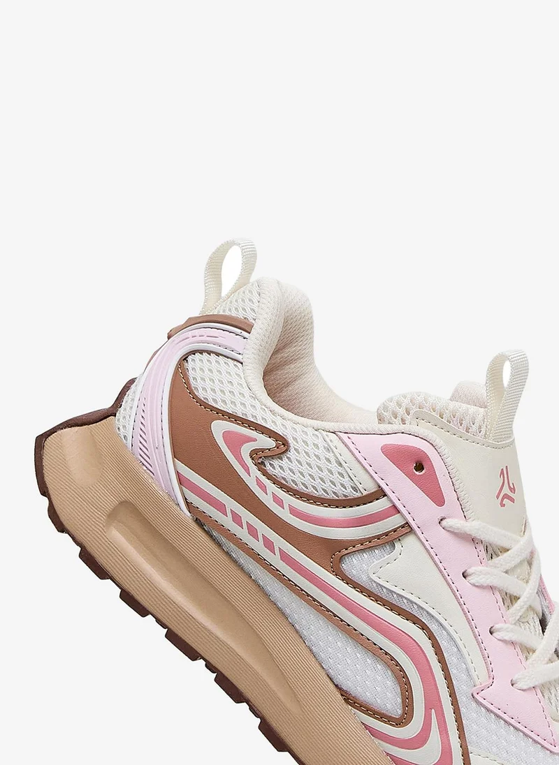 Campus CHRONO Women Chrono Nitrofly Cushion Lace-Up Sneakers-White for Women | Best Price UAE