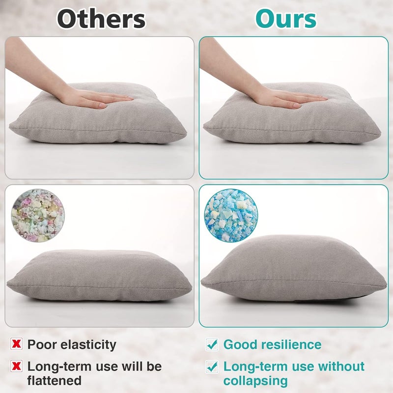 Acostop Shredded Memory Foam Filler - Premium Soft Pillow Stuffing - Couch Cushion Filling for Bean Bag Chairs, Pouf, Dog Beds, Arts & Crafts - 10LB, Mix Color - Image 3