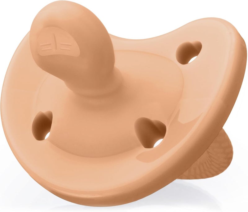 Chicco PhysioForma Luxe Silicone Pacifier for Babies 6-16 Months - Cantaloupe, 2 Pack - Image 5