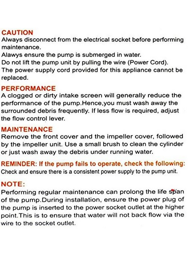 SOBO Submersible Power Head - Wp-2990-25W- F.Max 1500L/H - Sobo Internal Water Pump - For Top Filtration Spare Part - Image 5