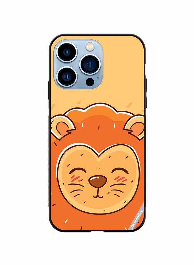 VR CREATIVE Protective Case Cover For Apple iPhone 14 Pro Sleeping Lion Design Multicolour - Image 1