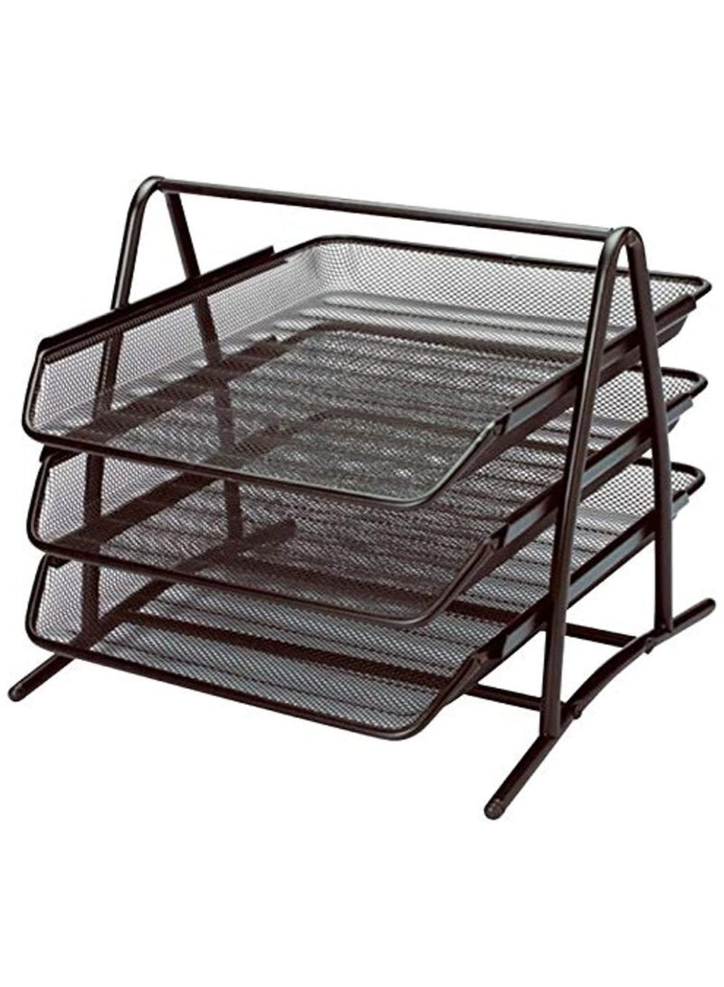 ELTRAZONE 3 Layer Metal Paper Tray (Black) - Image 1