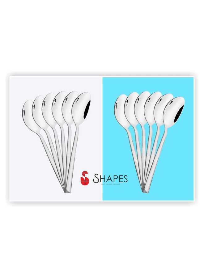 SHAPES Koko Gleen Stainless Steel Dinner Spoon for Home/Kitchen, Set of 12 Pcs. (19 cm.) Dinner Spoon Set - Image 3