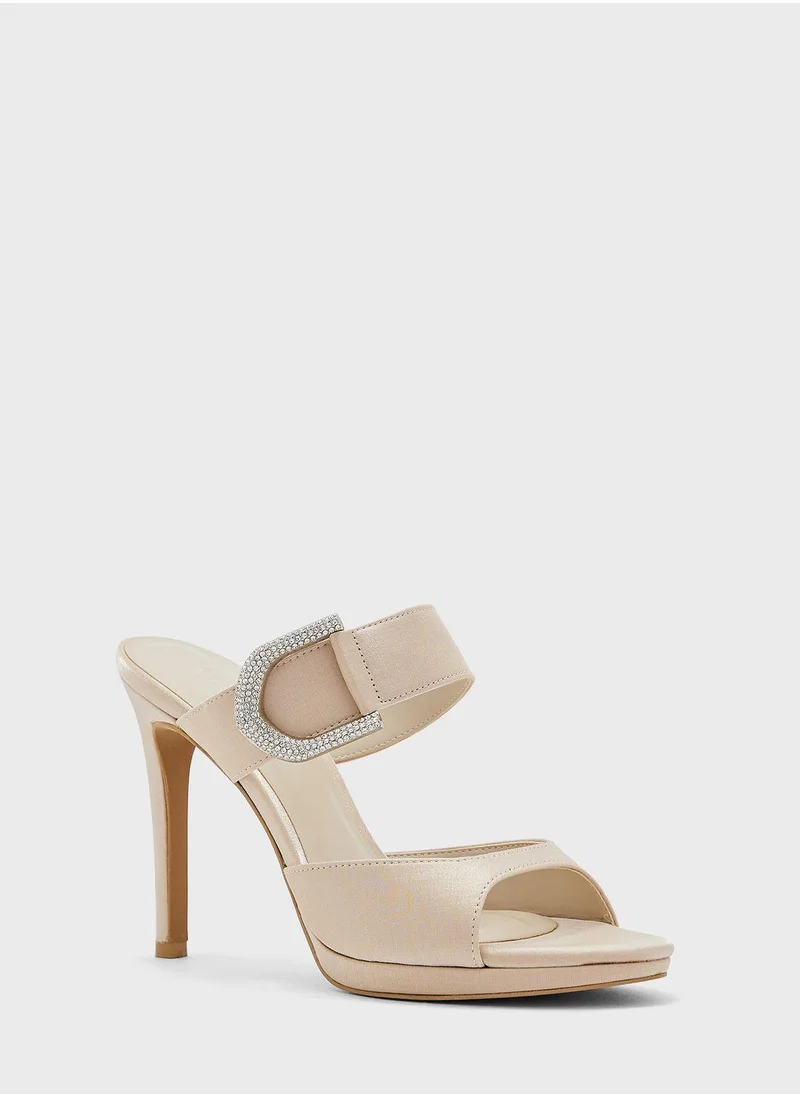 فينتشي Double Strap High Heel Sandals