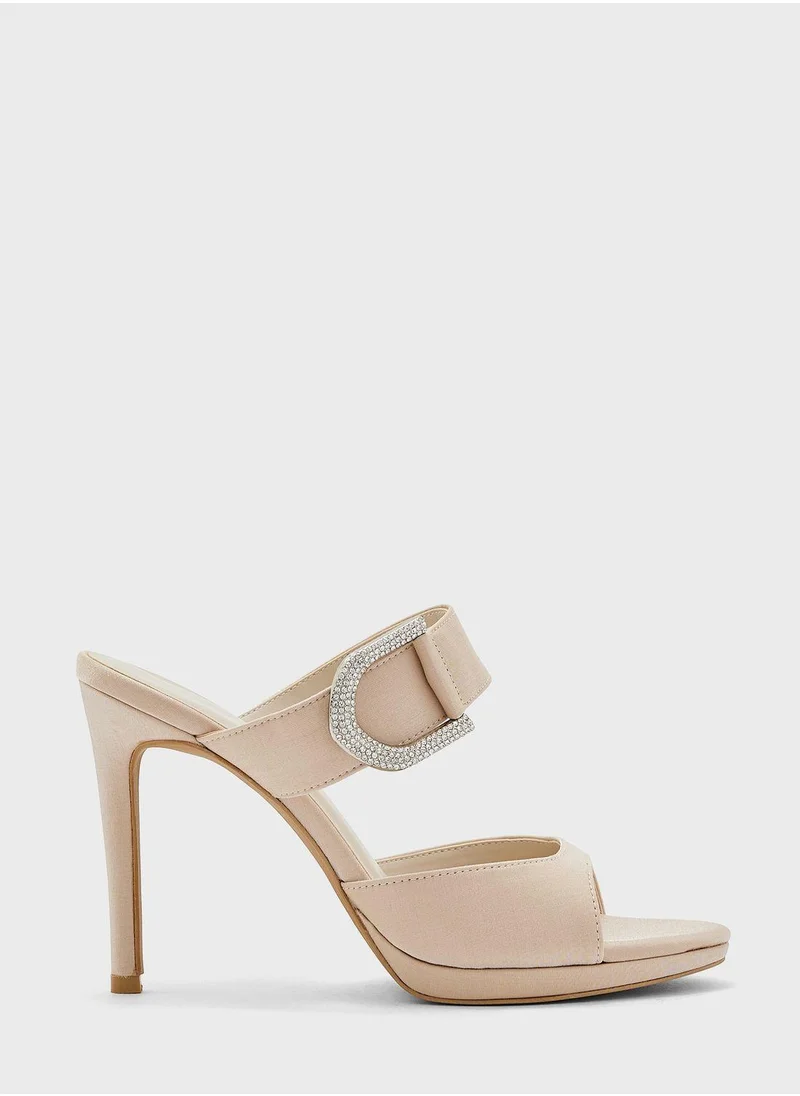 فينتشي Double Strap High Heel Sandals