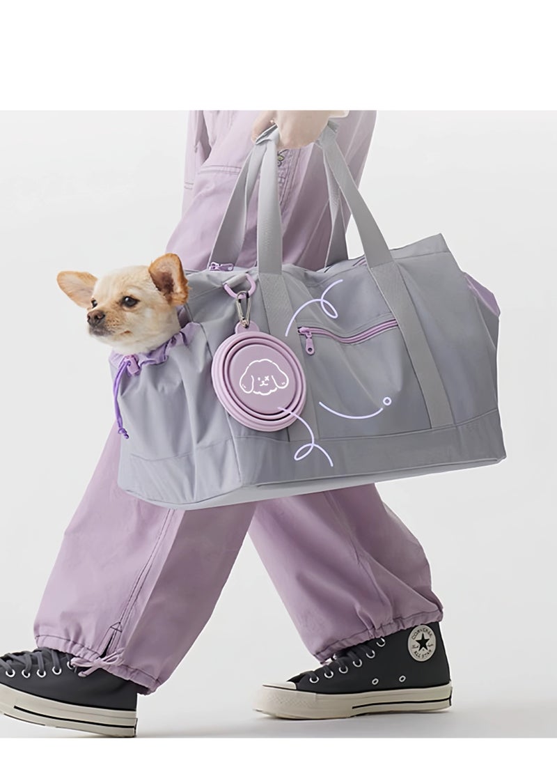 وعاء قابل للطي مع أغطية بسعة 650 مل، وعاء سفر لطيف للكلاب قابل للطي محمول للقطط وعاء ماء للحيوانات الأليفة للمشي وموقف السيارات والتخييم - Image 1