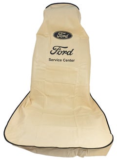 Ford 2 Pieces Universal Car Seat Dust Dirt Protection Cover Extra Protection For Your Seat, Car Seat Cover Beige  - Image 3