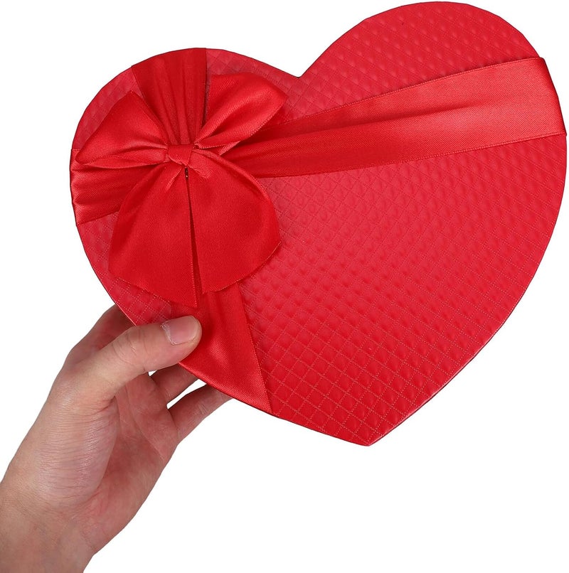Healeved Heart-shaped Valentine Wrapping Box Set 3 Pieces (large, Medium, Small) Decorative Present Boxes with Lids for Packaging and Romantic Occasion Storage - Image 4