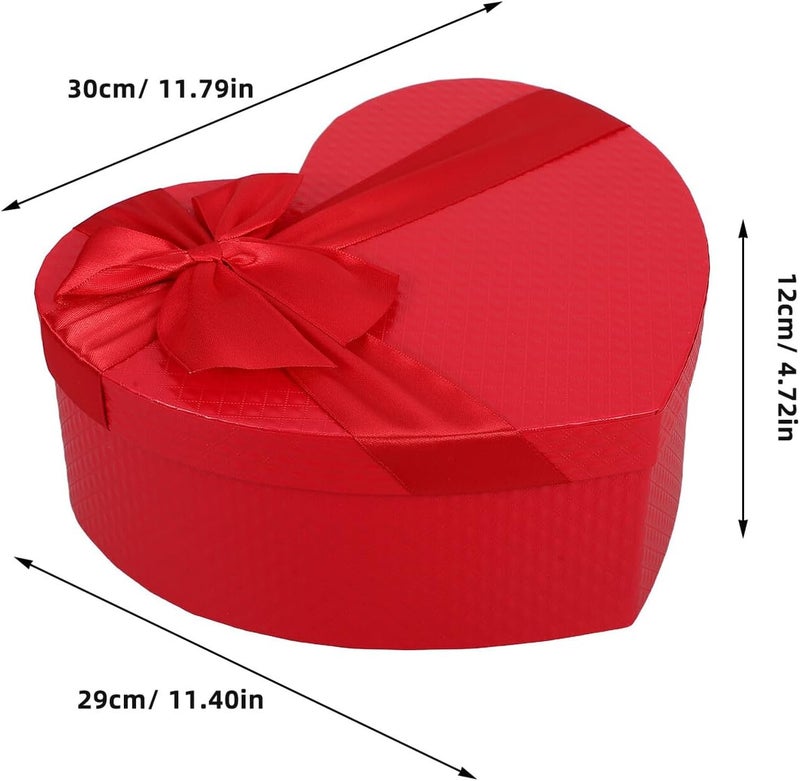 Healeved Heart-shaped Valentine Wrapping Box Set 3 Pieces (large, Medium, Small) Decorative Present Boxes with Lids for Packaging and Romantic Occasion Storage - Image 2