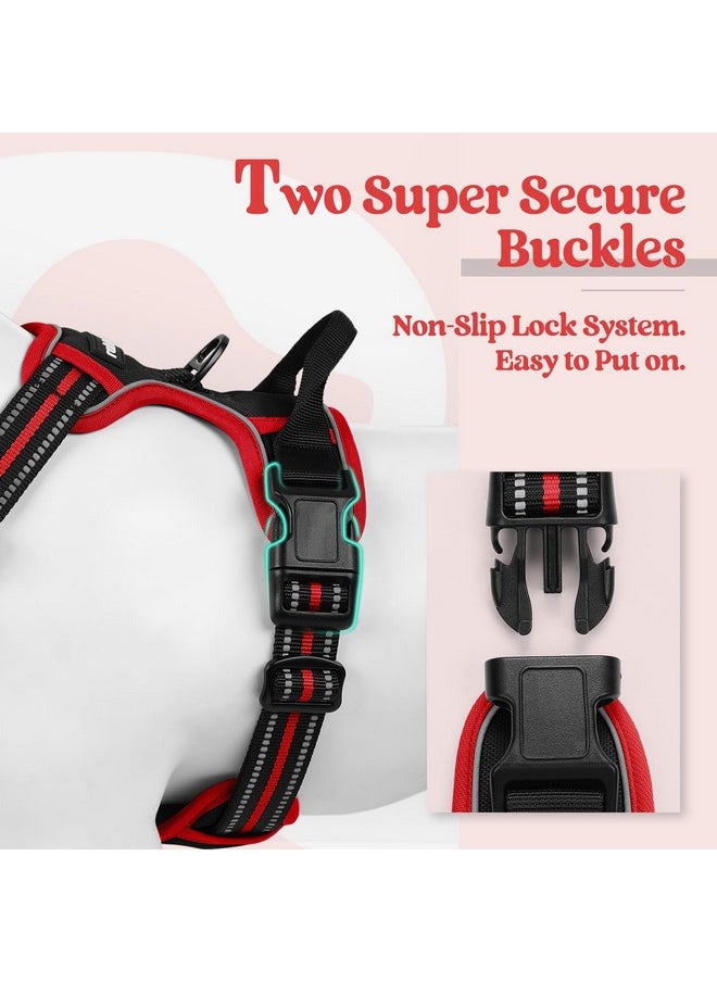 rabbitgoo Dog Harness, No-Pull Pet Harness with 2 Leash Clips, Adjustable Soft Padded Dog Vest, Reflective No-Choke Pet Oxford Vest with Easy Control Handle for Large Dogs, Black & Red, S - pzsku/Z26F41E6121FD4F5CD846Z/45/_/1736426626/e2a94be3-703f-4a5d-8c96-e464a5bddd20