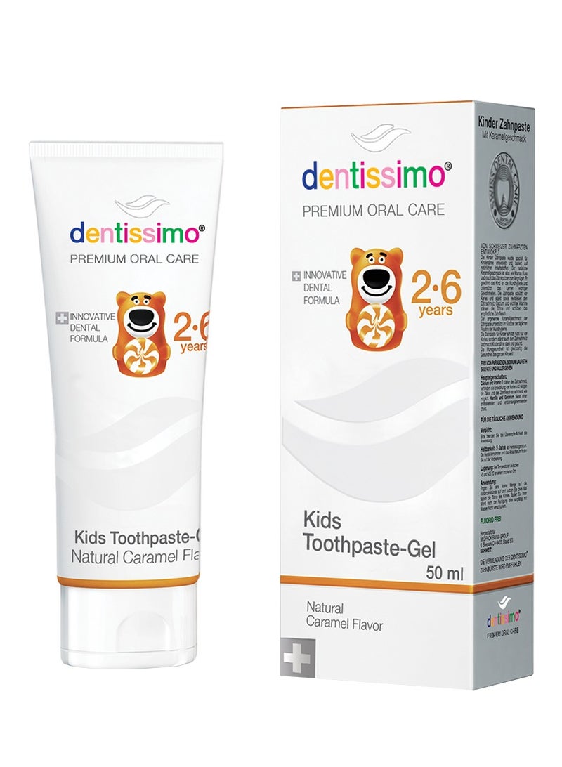 Dentissimo KIDS 2-6 with CARAMEL AROMA Toothpaste - Image 1