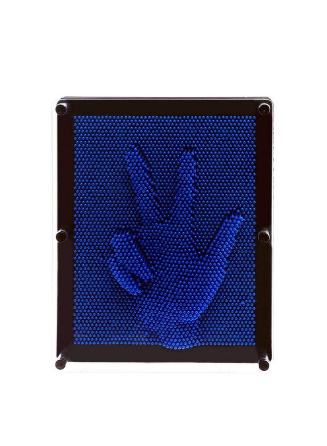 E-FirstFeeling 3D Pin Art Toy Extra Large 10" X 8" Pin Art Board Pin Impression Sculpture Toy For Kids Adults Hand Mold Board Toy Gifts Blue - Image 3