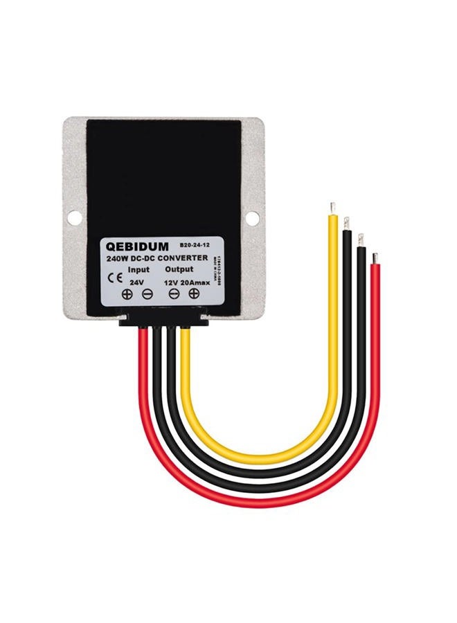QEBIDUM 24V to 12V Converter, Voltage Regulator Reducer, Output 20A 240W DC Buck Converter Non-Isolated Step Down DC-DC Waterproof Converter Module Power Supply Transformer for Golf Cart Club Car - Image 2