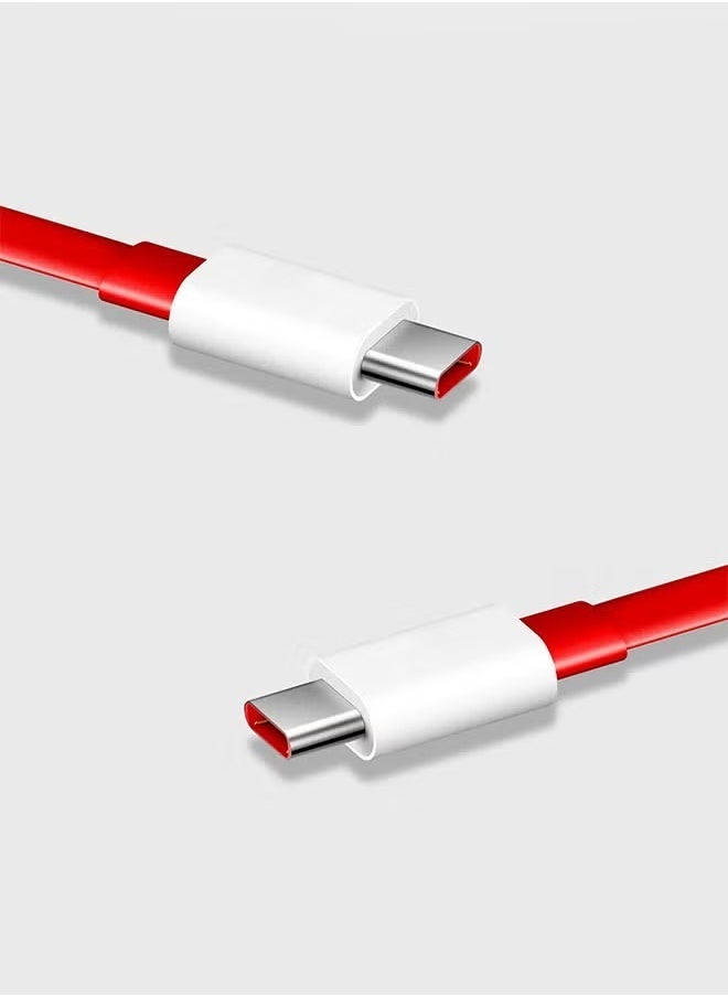 JAJEEK "Original Type-C Warp Charging Cable – Quick Charge PD, Dash Charging, Type-C to Type-C, 1.5M Red" - Image 5