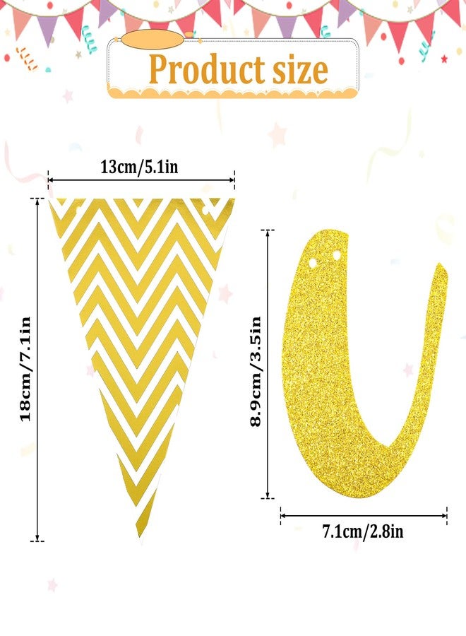 Styquenzer Congratulations Banner, Glitter Congratulations Decorations Triangle Flag Banner with 8 Pcs Hanging Swirls for Graduation, Wedding, Retirement, Anniversary, Birthday Party Decoration - Image 3