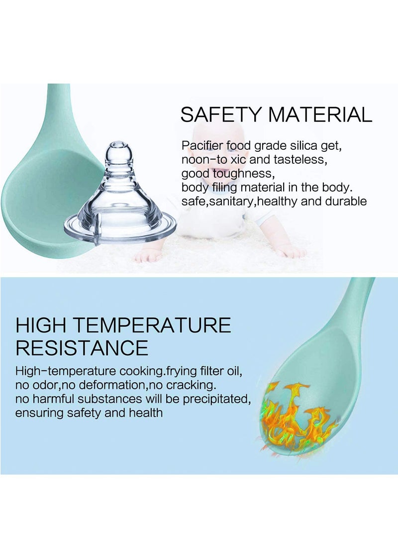 Kitchen set 12Pcs Silicone Spatula Set Silicone Cooking Utensil Set Silicone Kitchen Utensil Set Wooden Handles Utensils Tool for Nonstick Cookware Rubber Spatula Set Heat-Resistant Spatula - Image 2