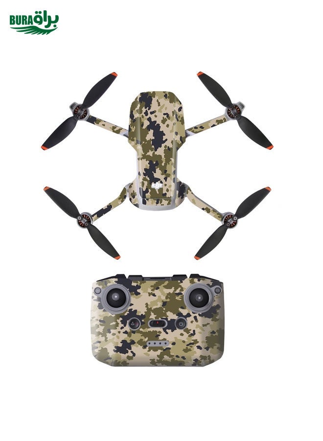 BURAQ Sunnylife MM2-TZ452 For DJI Mini 2 Waterproof PVC Drone Body + Arm + Remote Control Decorative Protective Stickers Set(Desert Camouflage) - Image 1
