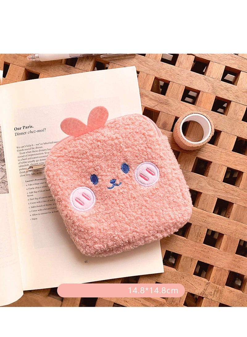 Generic Sanitary Napkin Storage Bag, 4PCS Zipper Menstrual Pad Bag Portable Tampons Pouch, Cute Cartoon Period for Teen Girls Store Pads Women  - Image 4