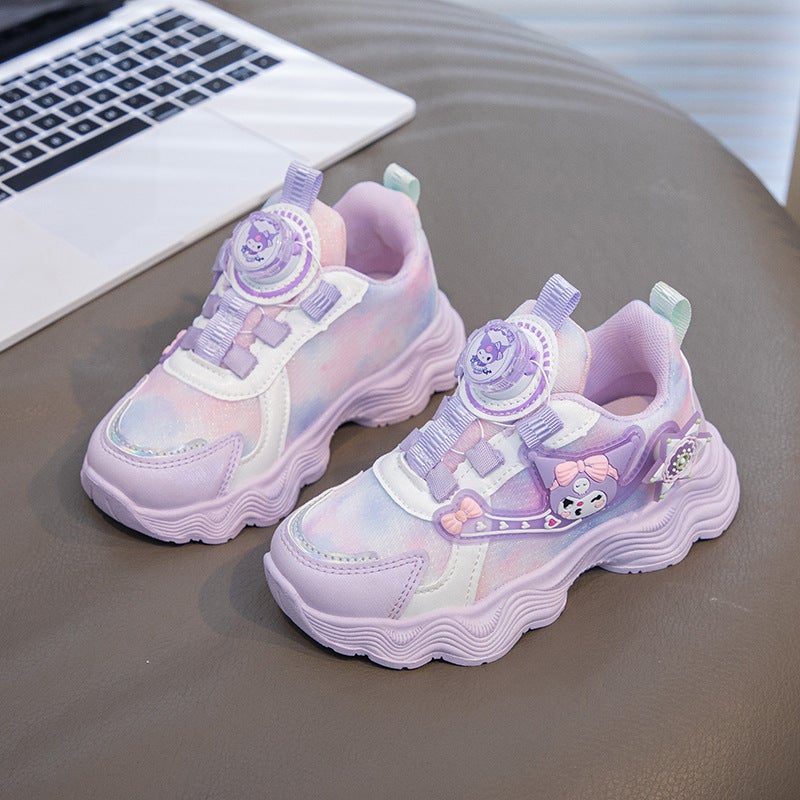 Children's Non-Slip Fleece-Lined Sneakers – Warm Autumn Shoes for Girls - Image 2