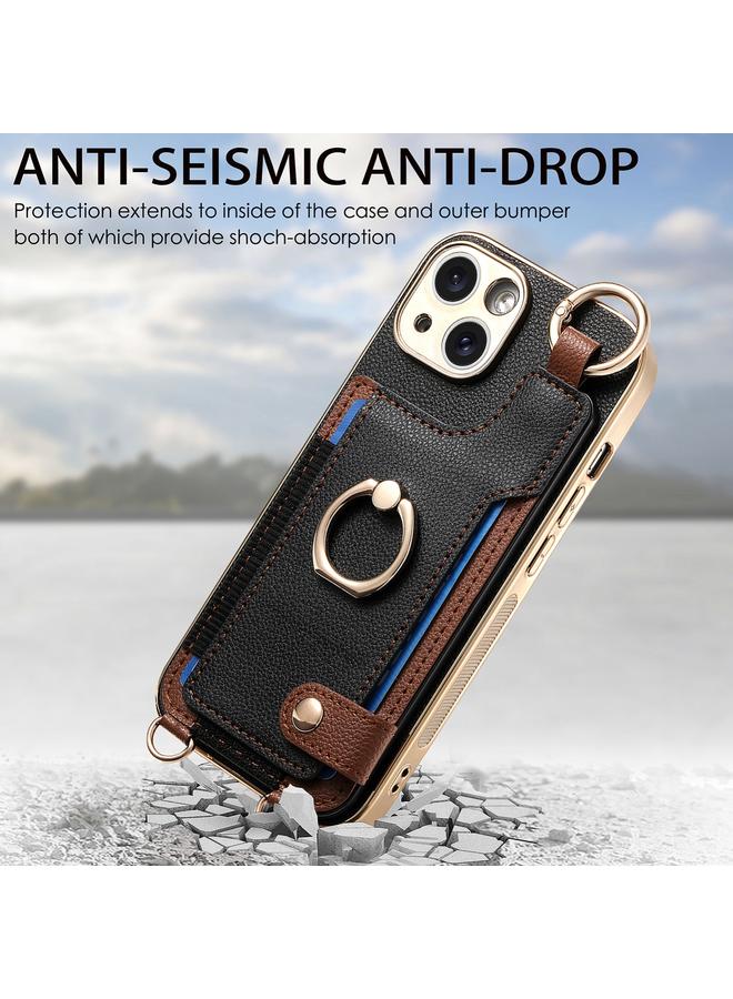 Zaboon Case For iPhone 11 Pro Max Fashion Ring Card Bag Phone Case with Hang Loop - Image 4