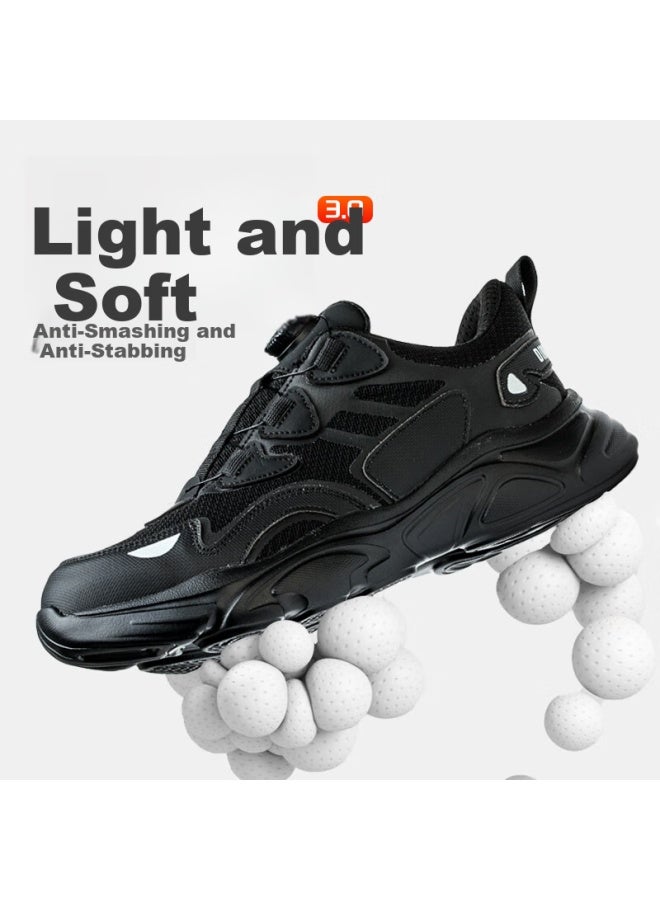 Dinggu Dinggu Men'S Breathable Lightweight Smart Buckle Steel Toe Work Shoes Jd1168Hei42 - Image 5