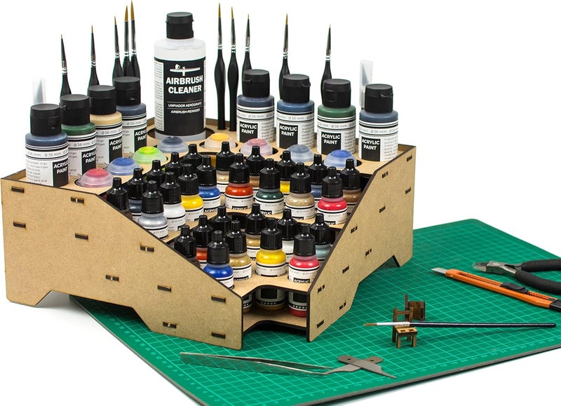 ProScale Paint Rack for model paints. Hobby craft Vallejo Army rack stand Vallejo paint holder organiser Miniature Warhammer storage Stand case painting station (Rack C) - Image 4