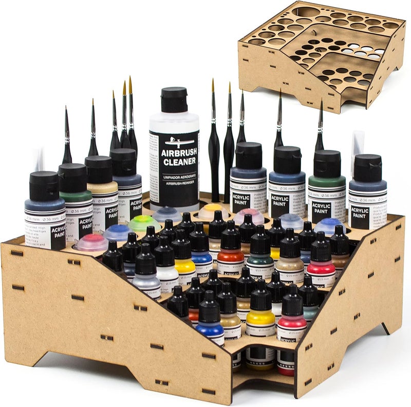ProScale Paint Rack for model paints. Hobby craft Vallejo Army rack stand Vallejo paint holder organiser Miniature Warhammer storage Stand case painting station (Rack C) - Image 1