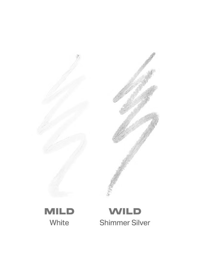 مورفي قلم جل مورفي ثنائي الأطراف - خفيف أو جامح (أبيض/فضي لامع) - Image 2