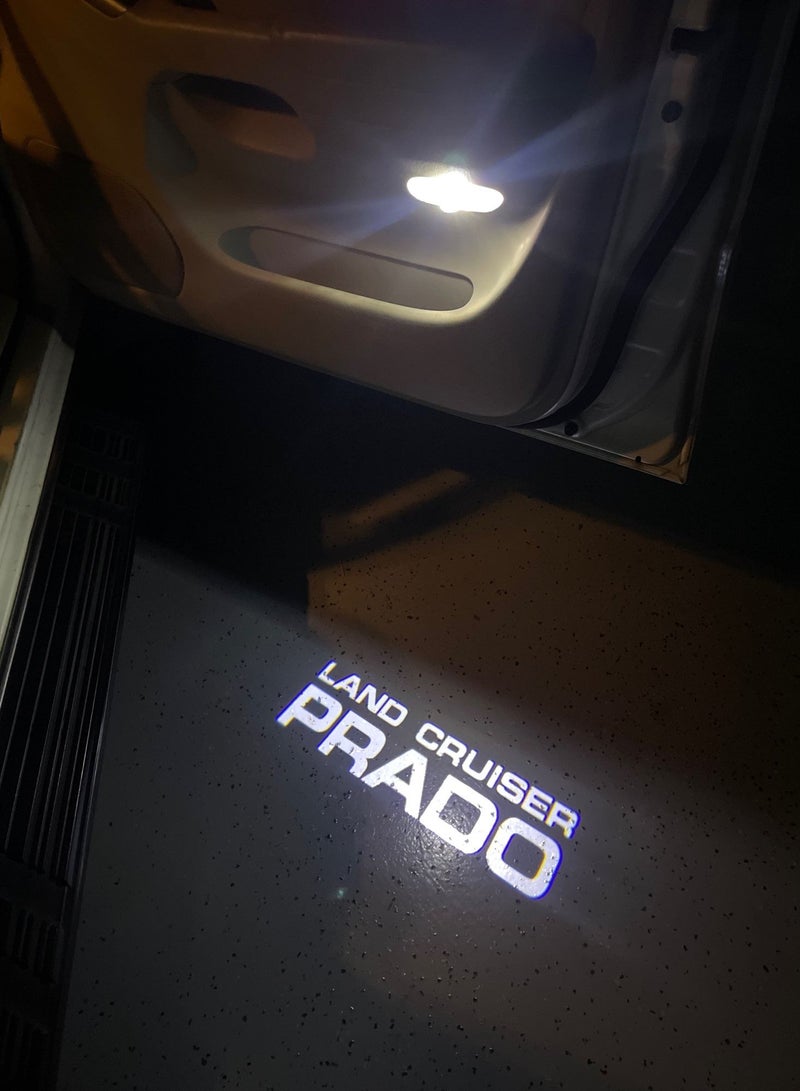 Vierex Toyota Prado 2003 To 2009 Door Logo Light Prado Accessories Welcome Projector Light Super Bright Logo Plug and play Door Sill Light - Image 2