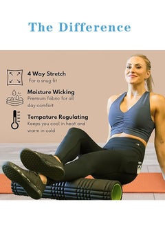 Lemon Compression Leggings for Women,  with1Pockets, Tummy Control Workout Gym Running Yoga Pants(Whale Blue)  - Image 4