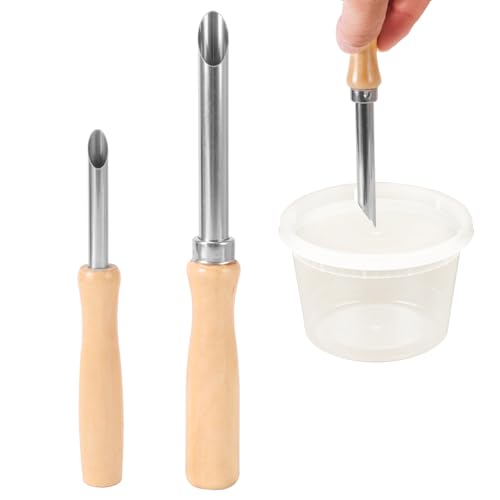 crayBG Straw Puncher for Plastic Lids Lemonade, Hole Puncher for Plastic Lids, Lemonade Cup Lid Hole Puncher for Straw (2 Pack) - Image 1