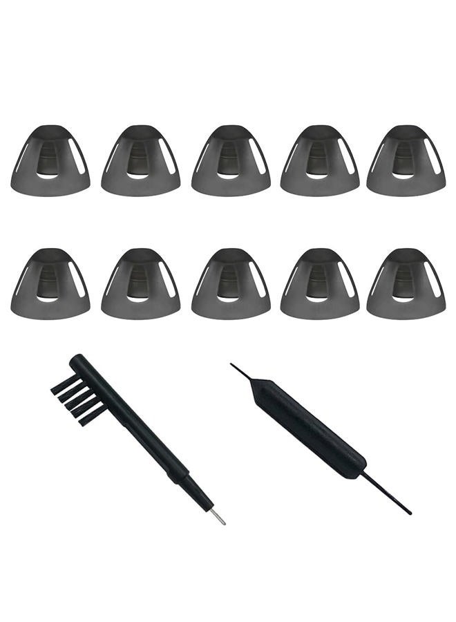 Anico Smokey Hearing Aid Open Domes Ear Tips for Resound Sure Fit Style RIC RITE and Most Brands Open Fit BTE Hearing Amplifier with Cleaning Tools Brush Cleaner and Carry Case (Smokey, Medium) - Image 1