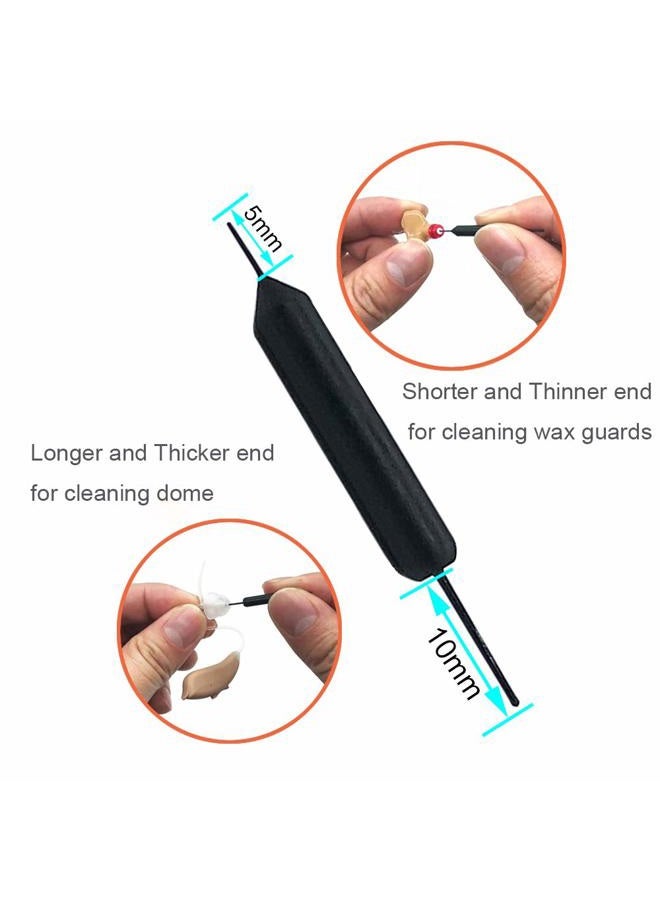 Anico Smokey Hearing Aid Open Domes Ear Tips for Resound Sure Fit Style RIC RITE and Most Brands Open Fit BTE Hearing Amplifier with Cleaning Tools Brush Cleaner and Carry Case (Smokey, Medium) - Image 4
