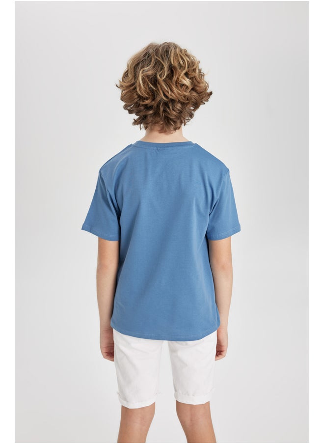 DeFacto - Boy Regular Fit Crew Neck Knitted Short Sleeve T-Shirt - Image 1