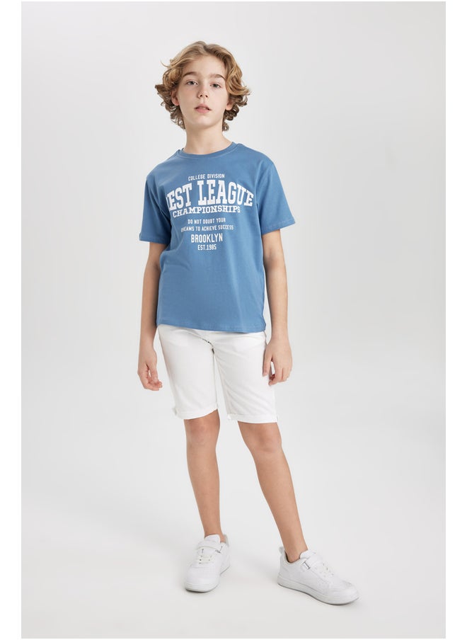DeFacto - Boy Regular Fit Crew Neck Knitted Short Sleeve T-Shirt - Image 1