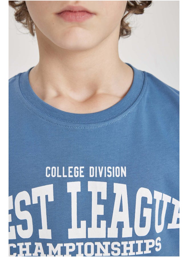 DeFacto - Boy Regular Fit Crew Neck Knitted Short Sleeve T-Shirt - Image 1