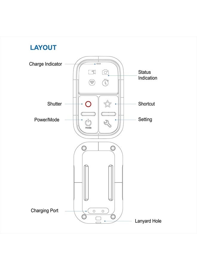 YOCTOP - Smart Remote Control for GoPro Hero11 Hero10 Hero 9 Hero 8 MAX Remote Control for GoPro 11/10/9/8/MAX - Image 1