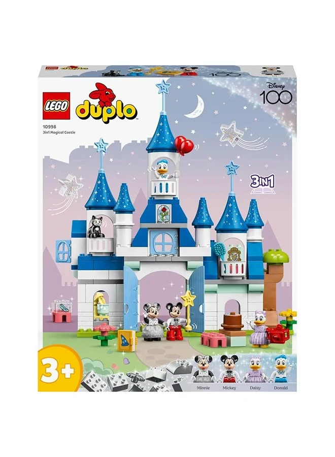 LEGO DUPLO ǀ Disney 3in1 Magical Castle 10998 Building Toy Set for Family Group Play; Toddlers Aged 3 and up Join Mickey and Friends for Imagination Play on a Magical Adventure (160 Pieces) LEGO