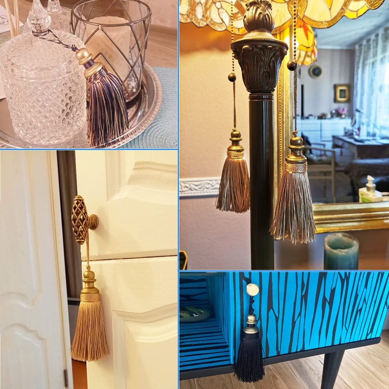 HedongHexi حزمة 4 من خيوط هيدونغ هيكسي مع حلقات، حرفة خيوط مصنوعة يدويًا، ملحقات DIY لتزيين المنزل - Image 3