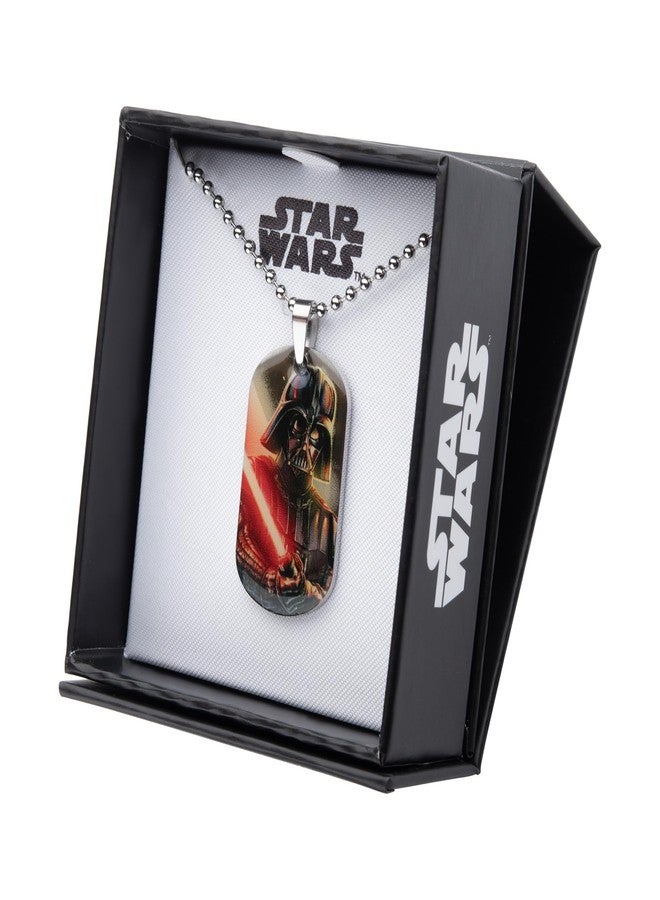 INOX Star Wars Jewelry Unisex Darth Vader Graphic Dog Tag Kid's Pendant Necklace, 18" - Image 3