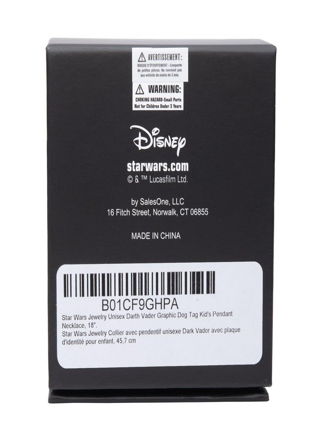 INOX Star Wars Jewelry Unisex Darth Vader Graphic Dog Tag Kid's Pendant Necklace, 18" - Image 5
