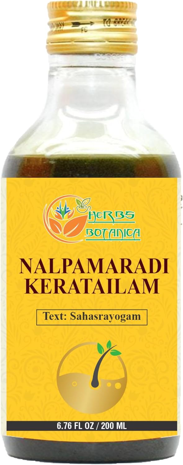 Herbs Botanica Nalpamaradi Thailam Keratailam Ayurvedic Oil With Turmeric Oil for Skin Face  Body with 15 Ayurvedic Herbs 676 Fl Oz