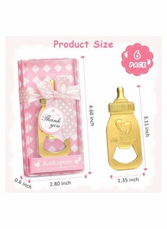 6 Pieces Bottle Opener Baby Shower Favor For Guest, Cute Baby Shower Souvenirs with Baby Footprints Neutral Baby Shower Decoration Gender Reveal Party Supplies for Boy Girl (Pink) - pzsku/Z26F4BC65E6070BF67FA5Z/45/_/1663062063/1a1f2a98-3d3c-44a8-8a00-f0502bda8726