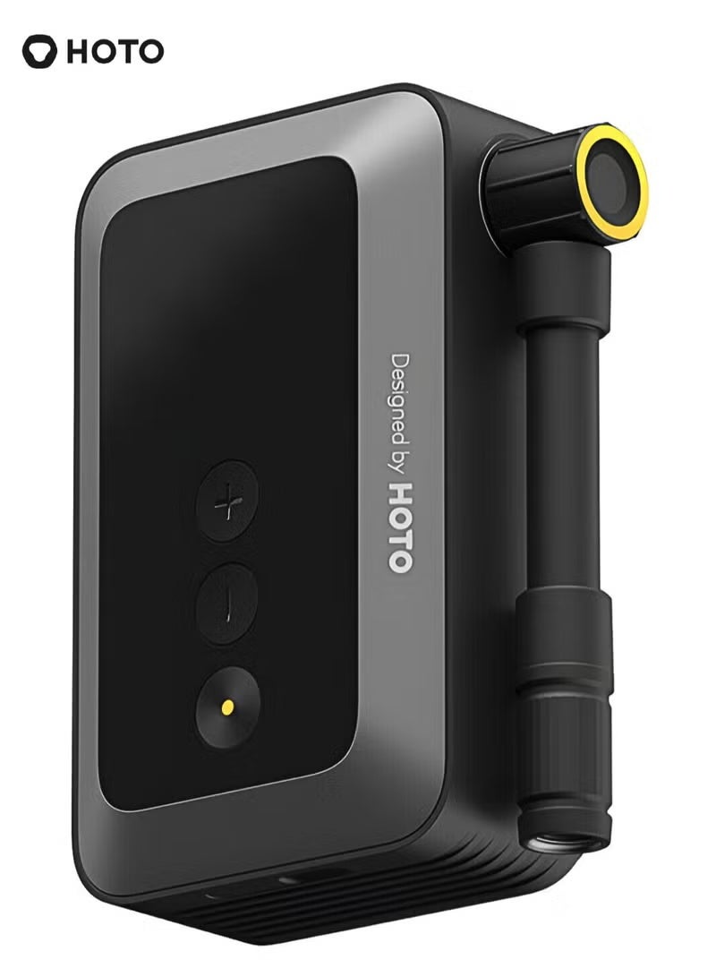 HOTO Mini Electric Air Pump – HOTO Pocket Tire Inflator with 150 PSI Max, Fast USB-C Charging, Custom Presets, Digital Display, Lightweight Design – Black – QWCQA002 - Image 2