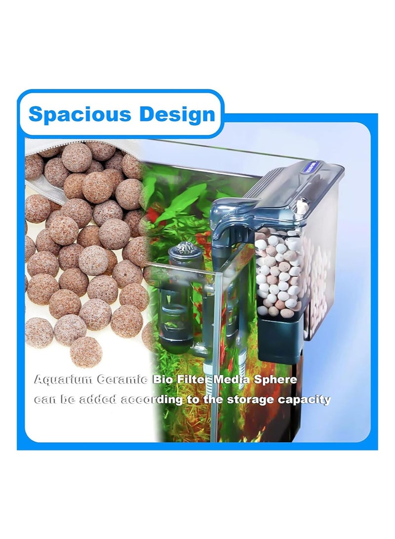 Aikanbo Aquarium Filter with Surface Skimmer, Hanging Aquarium Filter, Waterfall Filtration System，Quiet Fish Tank Water Purification Circulation System，Adjustable Flow Rate Aquarium Filter，Suitable for Most Aquariums and Fish Tanks - Image 4