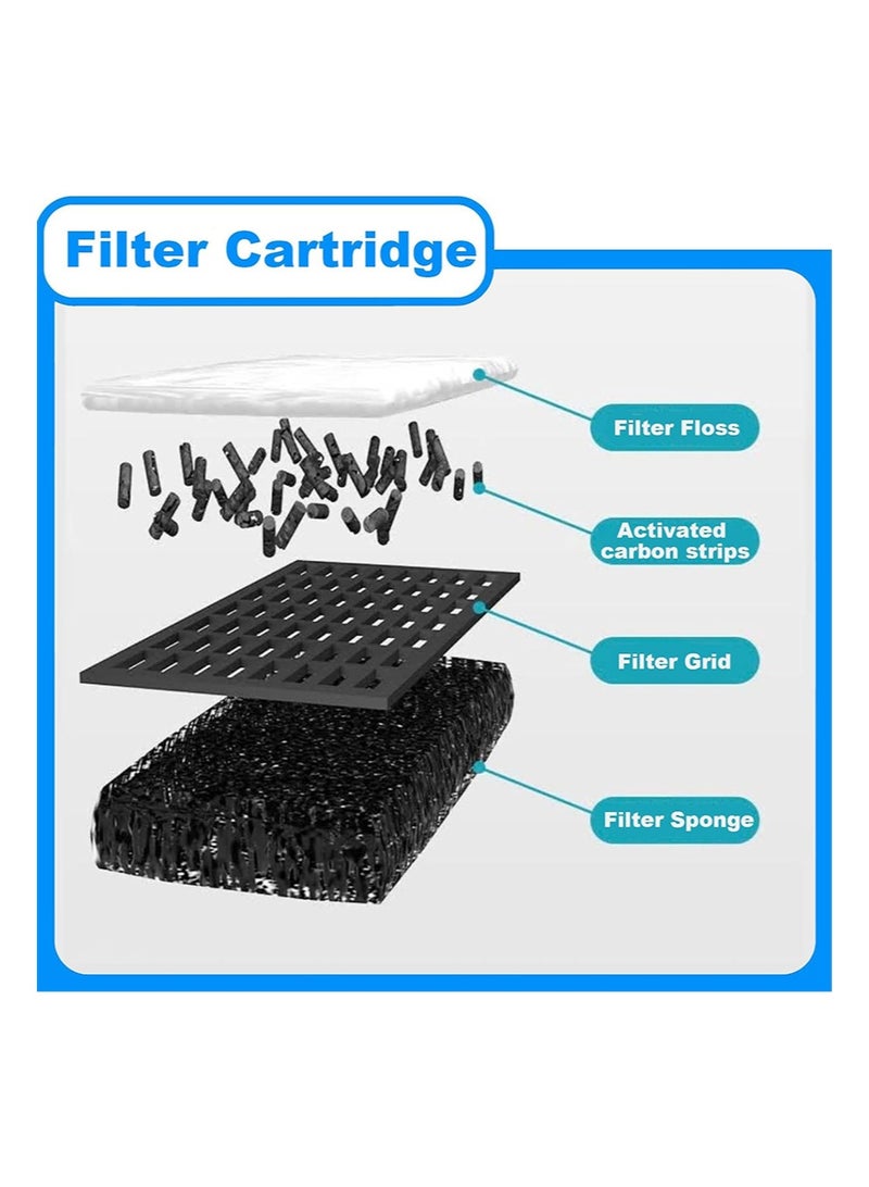 Aikanbo Aquarium Filter with Surface Skimmer, Hanging Aquarium Filter, Waterfall Filtration System，Quiet Fish Tank Water Purification Circulation System，Adjustable Flow Rate Aquarium Filter，Suitable for Most Aquariums and Fish Tanks - Image 3