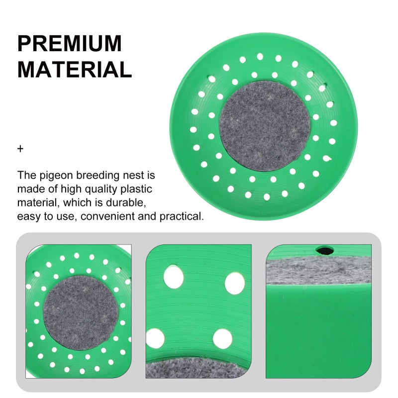 Green Plastic Bird Nest Holder for Pigeons Doves Quails Small Birds Pet Cage Accessory - Image 5